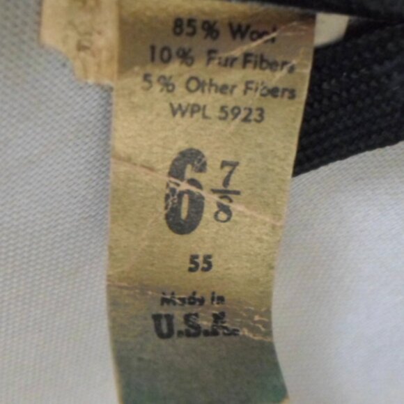 Vintage Bee Fedora Hat Tan Dyna Felt Wool Blend Mens 6 7/8 - Picture 9 of 12